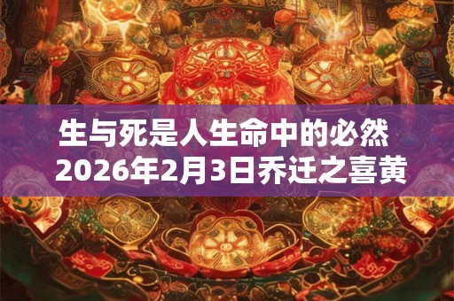 生与死是人生命中的必然 2026年2月3日乔迁之喜黄道吉日查询 生与死是人生命中的必然 2026年2月3日乔迁之喜黄道吉日查询