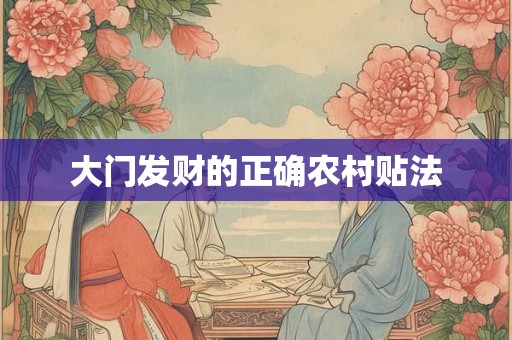 大门发财的正确农村贴法
