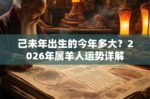 己未年出生的今年多大?2026年属羊人运势详解 己未年出生的今年多大?2026年属羊人运势详解