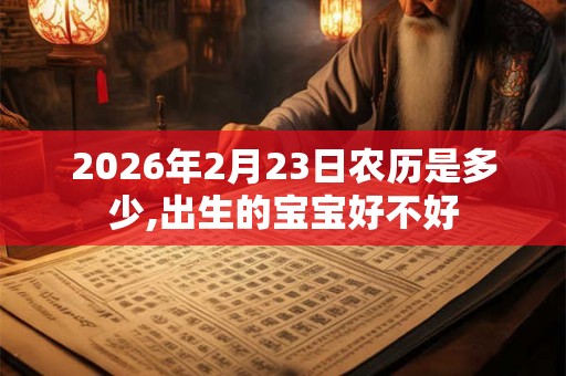 2026年2月23日农历是多少,出生的宝宝好不好 2026年2月23日农历是多少,出生的宝宝好不好