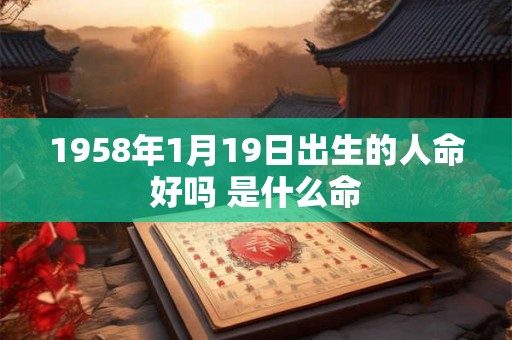1958年1月19日出生的人命好吗 是什么命