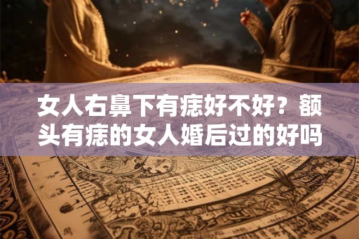 女人右鼻下有痣好不好？额头有痣的女人婚后过的好吗？