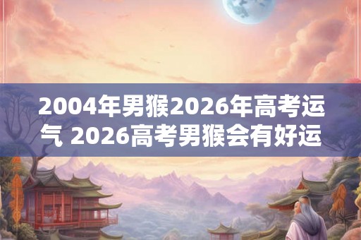 2004年男猴2026年高考运气 2026高考男猴会有好运吗