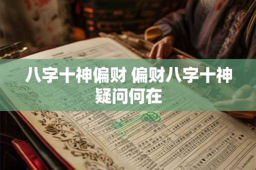 八字十神偏财 偏财八字十神疑问何在