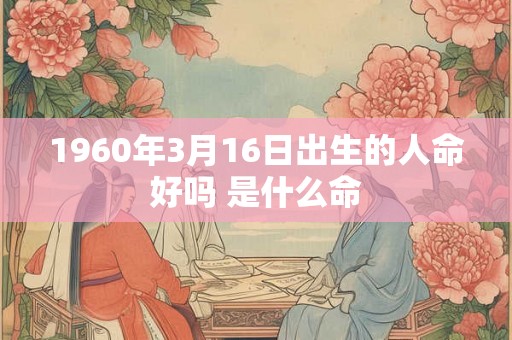 1960年3月16日出生的人命好吗 是什么命