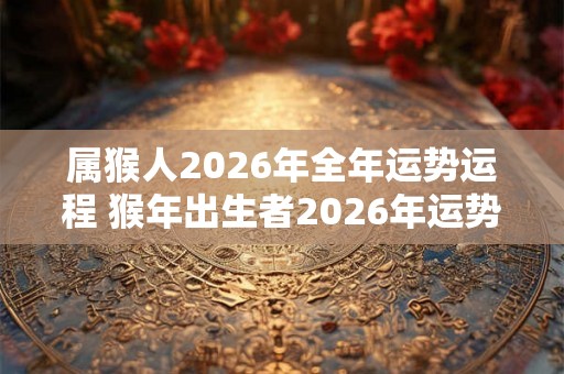 属猴人2026年全年运势运程 猴年出生者2026年运势如何