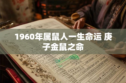 1960年属鼠人一生命运 庚子金鼠之命