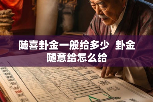 随喜卦金一般给多少 卦金随意给怎么给 随喜卦金一般给多少 卦金随意给怎么给