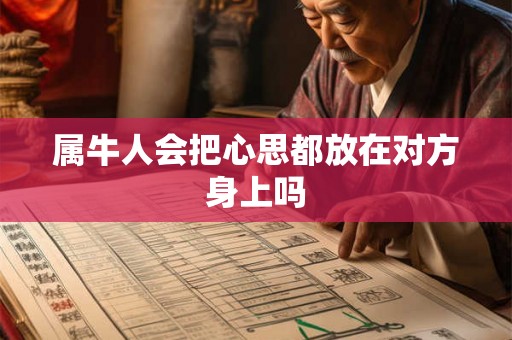 属牛人会把心思都放在对方身上吗 属牛人会把心思都放在对方身上吗
