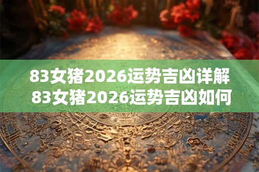 83女猪2026运势吉凶详解 83女猪2026运势吉凶如何