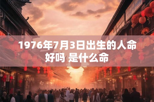 1976年7月3日出生的人命好吗 是什么命