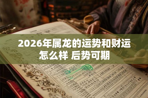 2026年属龙的运势和财运怎么样 后势可期 2026年属龙的运势和财运怎么样 后势可期