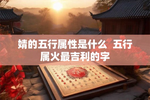 婧的五行属性是什么  五行属火最吉利的字