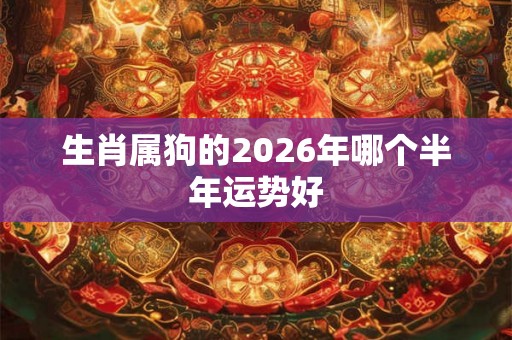 生肖属狗的2026年哪个半年运势好