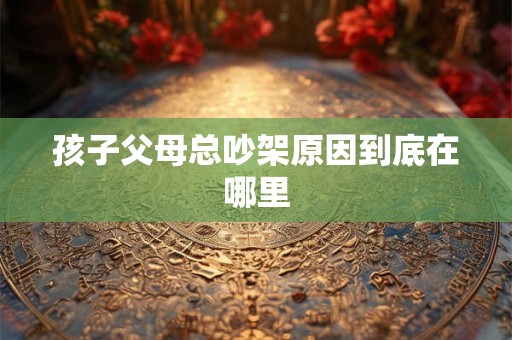 孩子父母总吵架原因到底在哪里