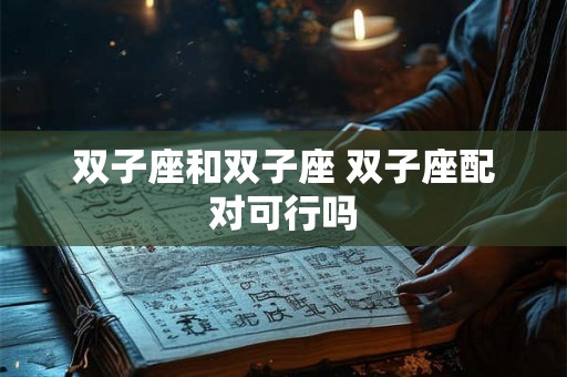 双子座和双子座 双子座配对可行吗 双子座和双子座 双子座配对可行吗