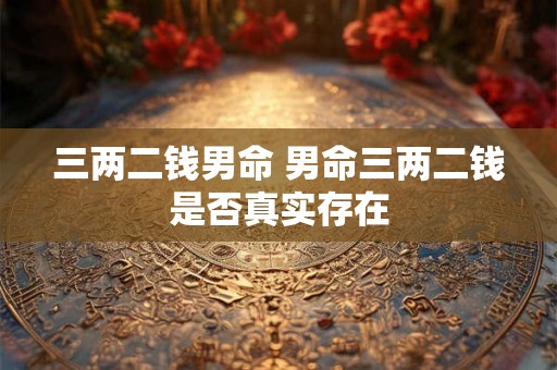 三两二钱男命 男命三两二钱是否真实存在