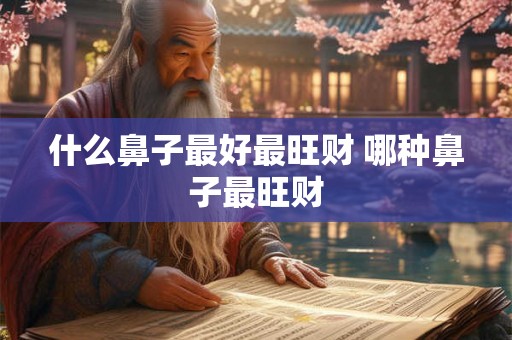 什么鼻子最好最旺财 哪种鼻子最旺财
