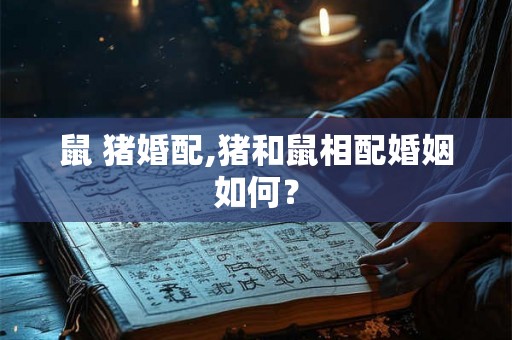 鼠 猪婚配,猪和鼠相配婚姻如何？