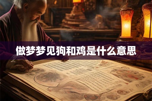 做梦梦见狗和鸡是什么意思