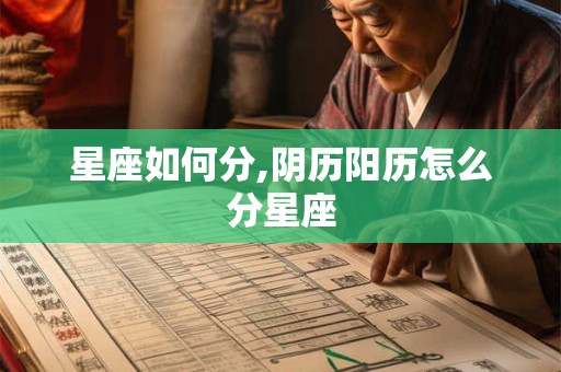 星座如何分,阴历阳历怎么分星座
