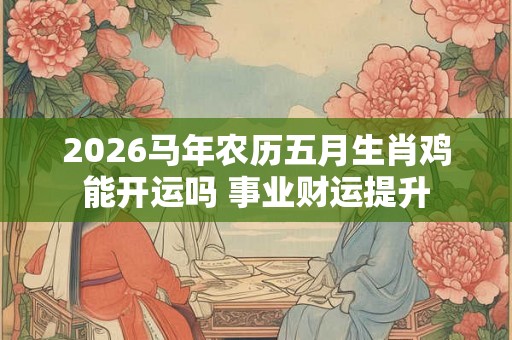 2026马年农历五月生肖鸡能开运吗 事业财运提升