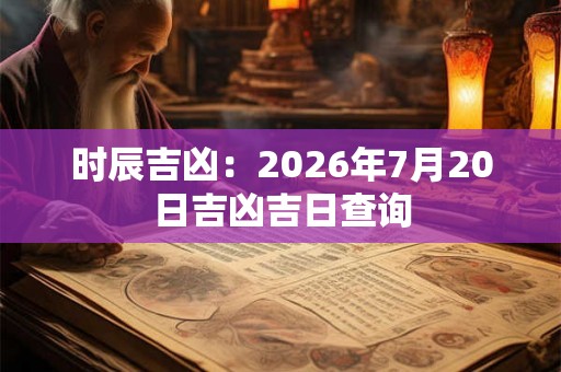 时辰吉凶：2026年7月20日吉凶吉日查询