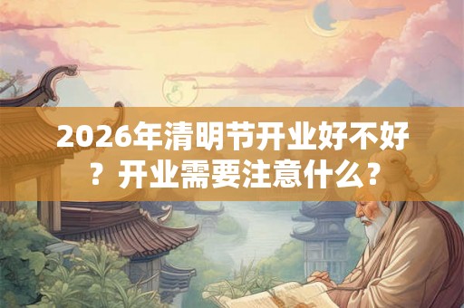 2026年清明节开业好不好？开业需要注意什么？