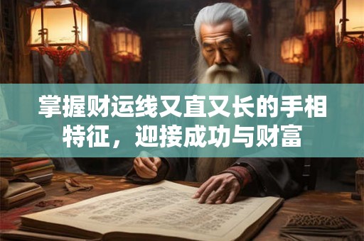 掌握财运线又直又长的手相特征，迎接成功与财富