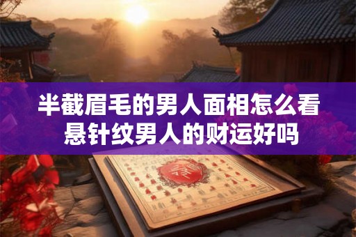 半截眉毛的男人面相怎么看 悬针纹男人的财运好吗