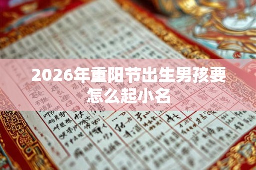 2026年重阳节出生男孩要怎么起小名