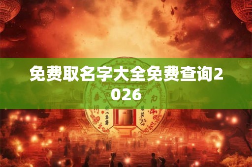 免费取名字大全免费查询2026
