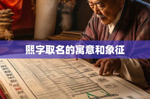 熙字取名的寓意和象征