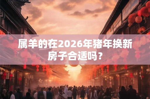 属羊的在2026年猪年换新房子合适吗？