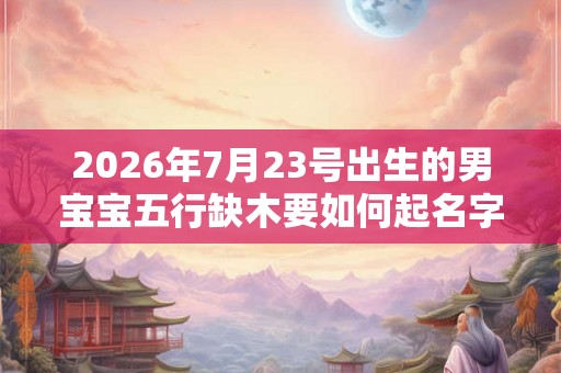 2026年7月23号出生的男宝宝五行缺木要如何起名字