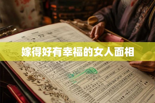 嫁得好有幸福的女人面相