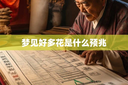 梦见好多花是什么预兆