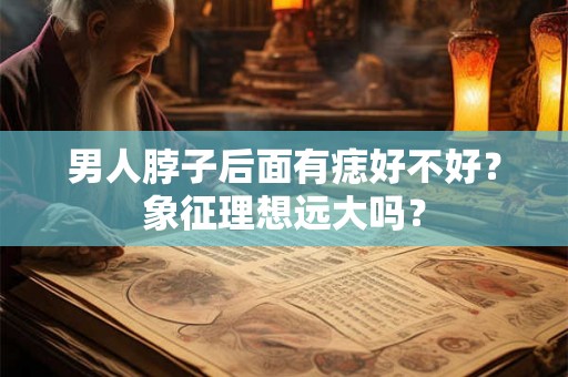 男人脖子后面有痣好不好?象征理想远大吗? 男人脖子后面有痣好不好?象征理想远大吗?