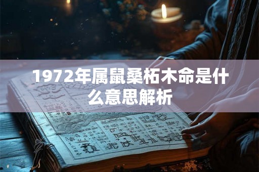 1972年属鼠桑柘木命是什么意思解析 1972年属鼠桑柘木命是什么意思解析