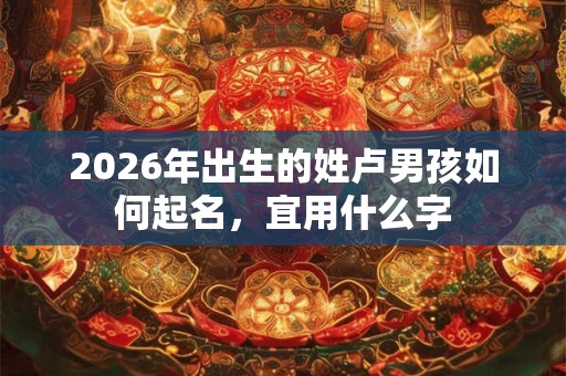 2026年出生的姓卢男孩如何起名，宜用什么字