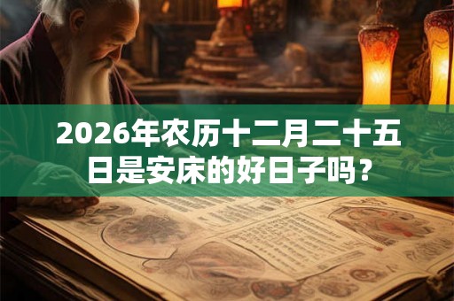 2026年农历十二月二十五日是安床的好日子吗？