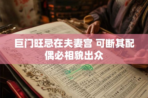 巨门旺忌在夫妻宫 可断其配偶必相貌出众