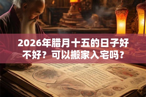 2026年腊月十五的日子好不好？可以搬家入宅吗？