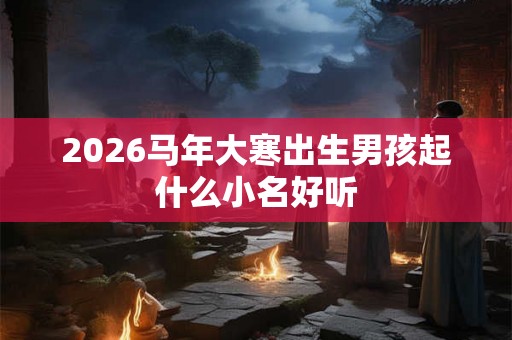 2026马年大寒出生男孩起什么小名好听