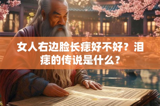 女人右边脸长痣好不好？泪痣的传说是什么？