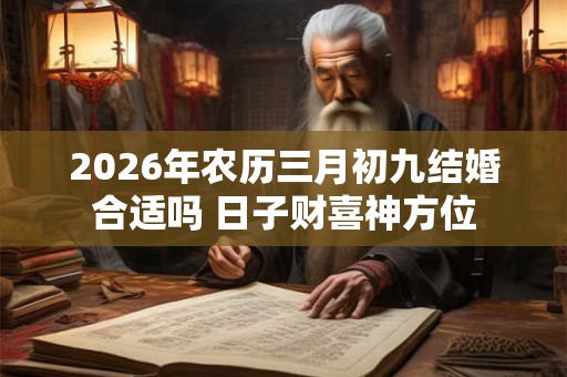 2026年农历三月初九结婚合适吗 日子财喜神方位 2026年农历三月初九结婚合适吗 日子财喜神方位