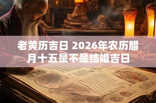 老黄历吉日 2026年农历腊月十五是不是结婚吉日
