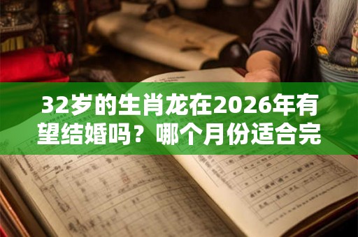 32岁的生肖龙在2026年有望结婚吗?哪个月份适合完婚? 32岁的生肖龙在2026年有望结婚吗?哪个月份适合完婚?