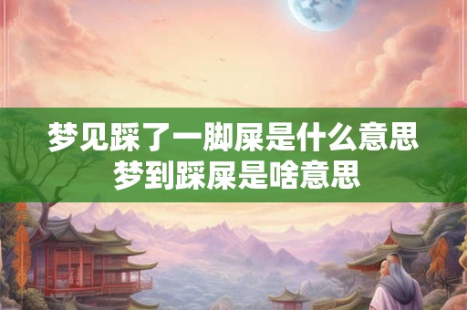 梦见踩了一脚屎是什么意思 梦到踩屎是啥意思