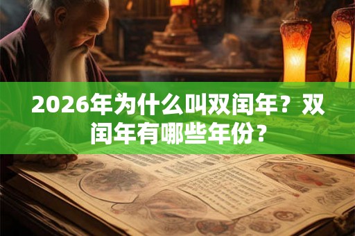 2026年为什么叫双闰年？双闰年有哪些年份？